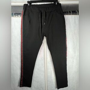 Venti6 NWOT Women’s Joggers Super Comfortable Stretchy Black Side Stripe Sz L